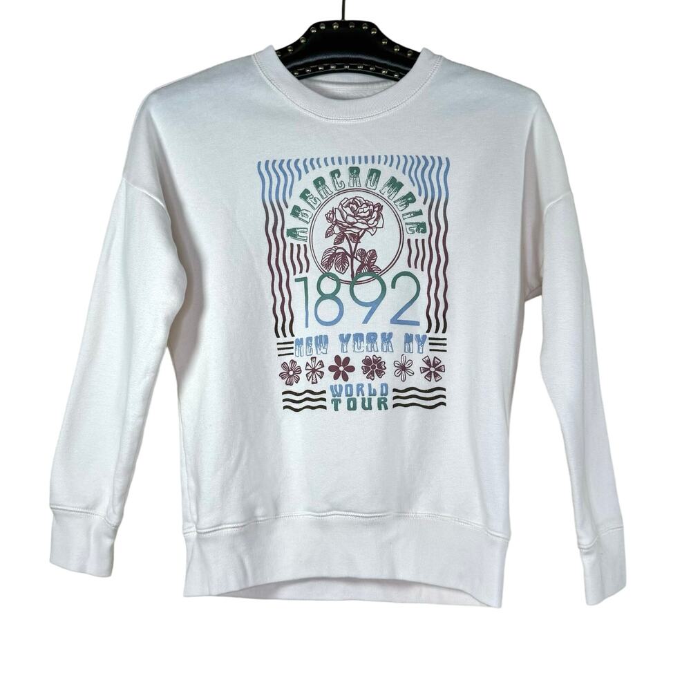 Abercrombie & Fitch 1892 New York World Tour Pullover Sweatshirt Kids 9/10